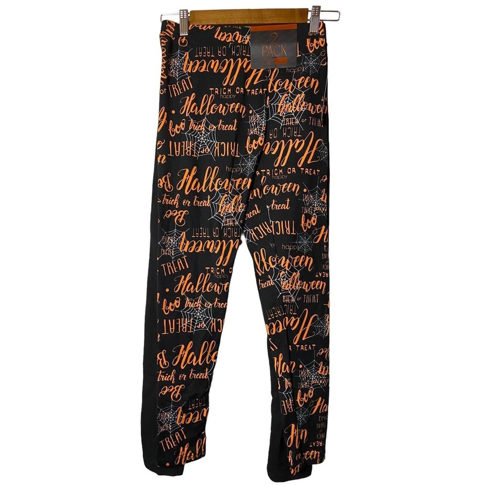 New Black and Trick or Treat 2 pack of ShoSho Halloween lounge pants pjs Sz S/M